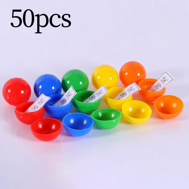 50 Balles De Loterie à Visser 3cm - Pour Tombola, Bingo, Tirages Au Sort, Fêtes (Orange)