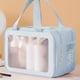 thumbnail image 4 of Neceser translúcido para mujer y hombre | Organizador de maquillaje y cosméticos de viaje con asa | Bolsa de almacenamiento impermeable de poliuretano de gran capacidad para accesorios, 4 of 5