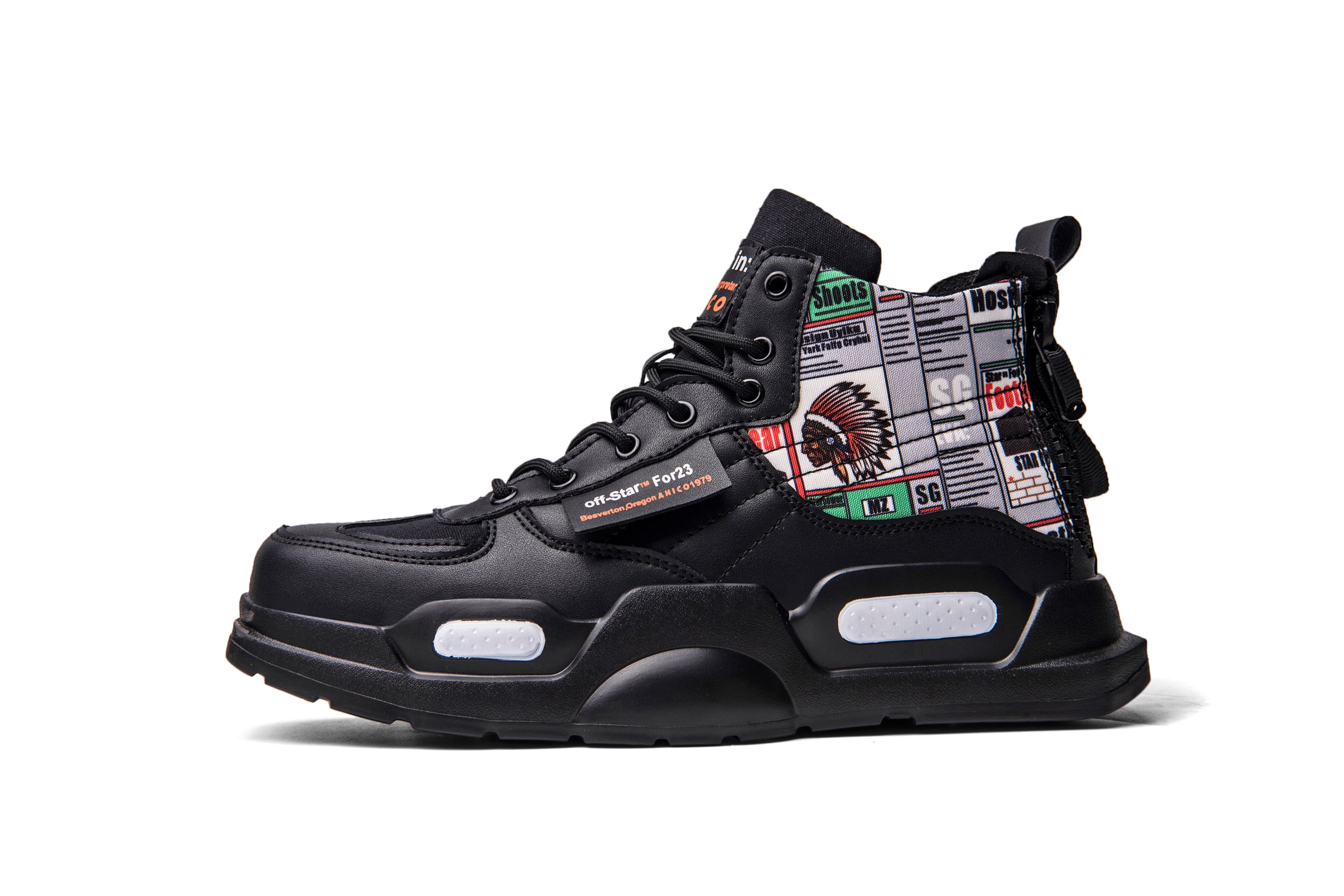 Ahico Mens Fashion Sneakers High Top Walking Shoes Sport Athletic