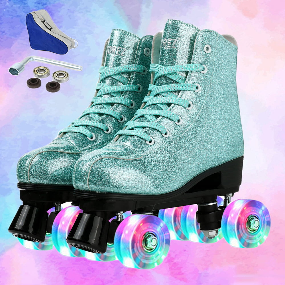Outdoor Roller Skates Speed Roller Skates Camouflage Flashing Wheel for Kids and Adults PHSDA Womens Classic Roller Skates