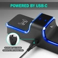 thumbnail image 4 of Controller Charger Compatible with PS5 – Dual Charging Station Dock with LED Indicator Light, Intended for PlayStation 5 Controller Accessories (Black), 4 of 10