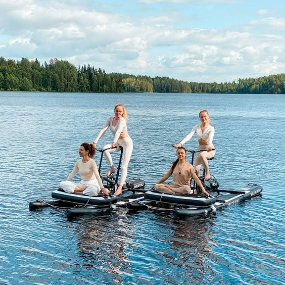 Ride the Waves: Inflatable Water Bike.  Cycle on Water under your own power on Ocean and Lakes