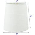 thumbnail image 3 of Meriville Set of 6 Off White Linen Clip On Chandelier Lamp Shades, 4-inch by 5-inch by 5-inch, 3 of 5