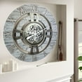 thumbnail image 5 of THE GEARS CLOCK Wall Clock with Real Moving Gears EN-LI_ 24 in Round Silver-Grey, 5 of 12