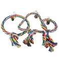 thumbnail image 4 of 3Pcs/Set  Cage Perch Stand, Bird Swing Perch Cotton Rope With Bells Two Styles Cage Perch Stand Bird Swing Toy, Cotton Rope Toy For Birds Playing Standing, 4 of 8