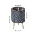 thumbnail image 3 of Qaailabf Triangular Navy Blue Plastic Imitation Rattan Flowerpot, Indoor Desktop Plant Container with Woven Appearance, Lightweight Decorative Storage Pot for Office & Home, Easy to Clean Planter, 3 of 7