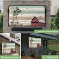thumbnail image 2 of Outdoor TV Cover 70 to 75 Inches, Country Windmill Farmhouse Butterfly Wood Grain Waterproof and Weatherproof TV Cover with Remote Control Pocket, Flat Screen TV Cover Protector for Outside TV, 2 of 6