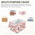 thumbnail image 7 of Ryvnso Glass and Strawberry Large Lidded Foldable Storage Baskets Cubes Boxes Lids Bin for Home, 7 of 7