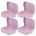 thumbnail image 3 of 4 latas pequeñas de metal con bisagras, rectangulares, vacías, con tapa, para joyería, dulces y manualidades, organizador portátil, color rosa, 3 of 7