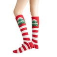 thumbnail image 3 of hirigin Christmas Women Knee High Socks Soft Fluffy Coral Fleece Casual Tube Socks High Stockings, 3 of 8