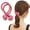 Pink, variant on Thick Durable Rubber Band Women's Hair Tie Red Korean Version High Ponytail Knotted Head Rope Nylon Hair Rope for All-Day Use