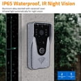 thumbnail image 5 of Sistema inalámbrico de intercomunicación con timbre con vídeo IP, monitor WiFi de 7 pulgadas con cámara de puerta HD de metal (alimentación por cable), videoportero con grabación de tarjeta 32G, aplic, 5 of 5