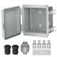 thumbnail image 1 of Caja Eléctrica para Exteriores IP67 Caja de Distribución Impermeable para Exteriores Caja de Alimentación con Bisagra para Exteriores Caja de Conexiones Impermeable para Exteriores, 1 of 6