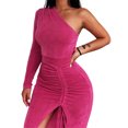 thumbnail image 4 of Txlixc Vestido sexy femenino de manga larga de un solo hombro Txlixc  moda, 4 of 9