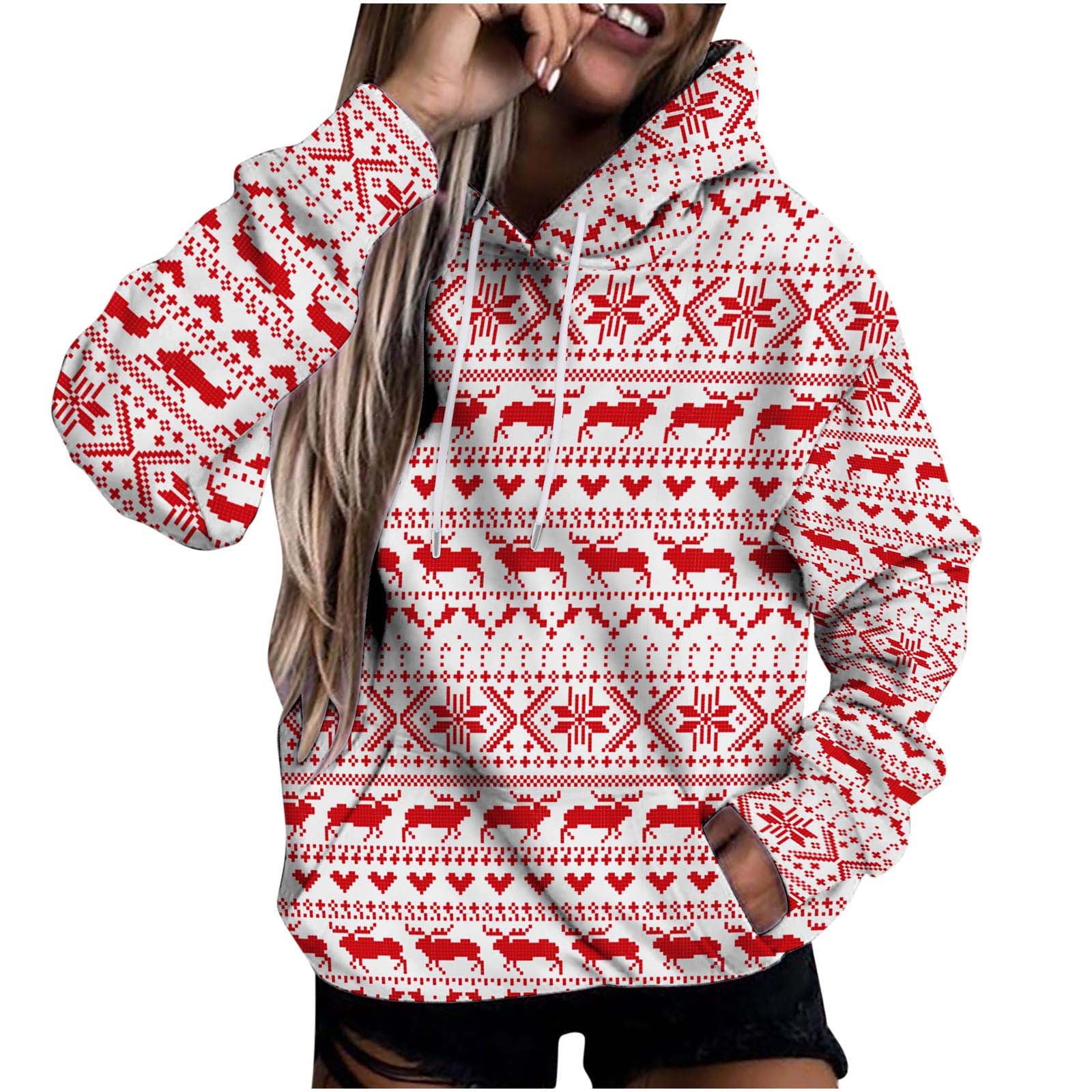 reindeer hooded sweater