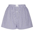 thumbnail image 6 of Tqcoqu Women's Gingham Plaid Summer Casual Shorts,Elastic Waist Button Front Lounge Loose Shorts,2026 Spring Summer Trendy Clothes,Purple Women's S-XXL, 6 of 7
