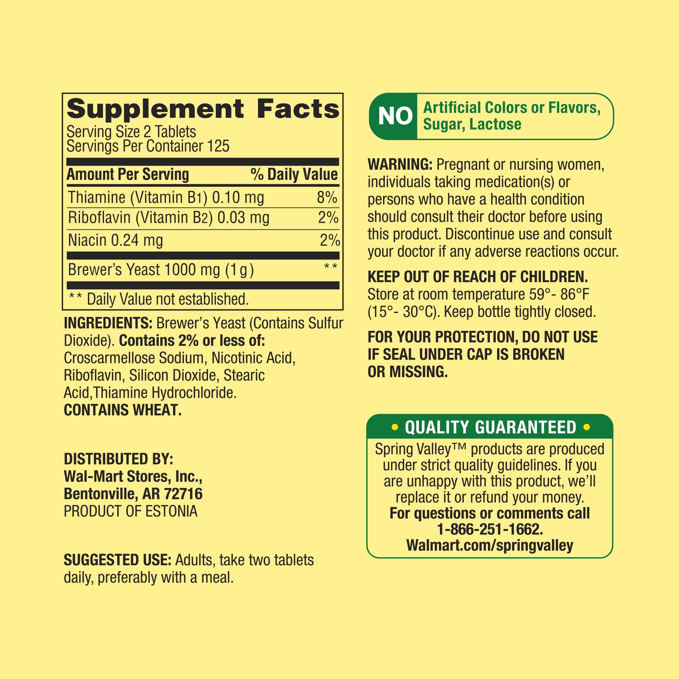 Brewer S Yeast Nutritional Facts Nutrition Ftempo