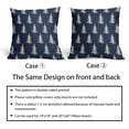 thumbnail image 6 of Christmas Pillow Covers 20x20 Set of 2 Dark Blue Xmas Tree Rustic Style Winter Print Decorative Outdoor Pillowcases Farmhouse Vintage Holiday Decorations Throw Cushion Case Decor for Couch Sofa Bed, 6 of 6