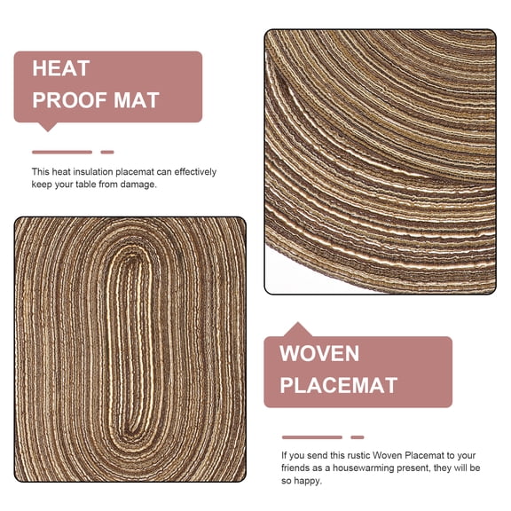 FUEENIRVA Woven Cotton Yarn Dining Table Placemat, Farmhouse Style Coffee Table Mat, and Stylish, 1 Piece