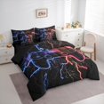 thumbnail image 2 of Erosebridal Teens Gamepad Bedding, Futuristic Lightning Bed in a Bag, Blue Red Reversible Bed Set, Ultra Soft Room Decoration, 7pcs, 2 of 5