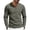 Army Green, variant on Men Long Sleeve Vertical Ribbed Henley Long Sleeve Three Button Notch Placket Contrast Inner Placket Soft Knit Relaxed Fit Daily Casual Layering Pullover Brown S