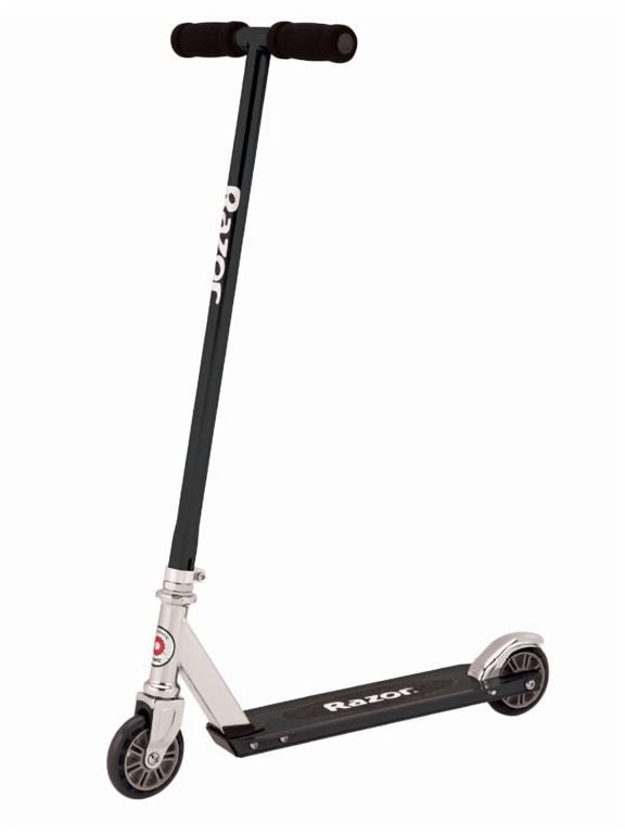 Open Box Razor S Folding Kick Scooter - Black, Lightweight, for Child Ages 5+ up to 110 lb
