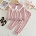 thumbnail image 2 of eczipvz Toddler Girl Winter Outfits Baby Clothes Gender Neutral Baby Boy Girl Long Sleeve Sweatshirt Pullover Pant Fall Outfit Pink,4-5 Years, 2 of 9