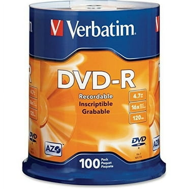 DVD-R Discs 4.7GB, 16x, Spindle, Silver, 100/Pack