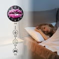thumbnail image 3 of Decorative Round Wall Clocks Non-Ticking Silent Battery Operated Clocks with Photo for Bedroom,Living Room-Vibrant Pink Lipstick On Black Wall(16inch), 3 of 4