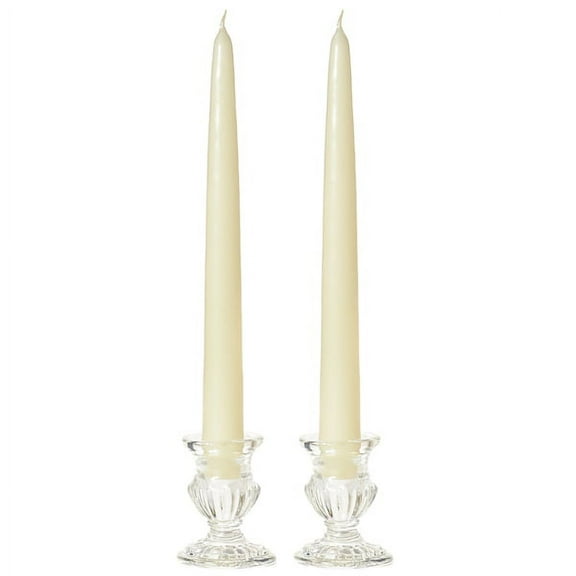 1 Pair Taper Candles Unscented 6 Inch Ivory Tapers .88 in. diameter x 6 in. tall