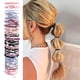 thumbnail image 4 of Lazos para el cabello para niñas y mujeres, 25 unidades de bandas elásticas para el cabello, coleteros para cabello grueso, regalos para mujeres y adolescentes, 4 of 5