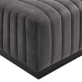 thumbnail image 4 of Modway Conjure Channel Tufted Performance Velvet Ottoman in Black Gray, 4 of 5