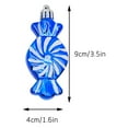 thumbnail image 3 of Fnochy 6 Pieces Christmas Candy Ornaments Hanging Glitter Candy, Cane Ornaments Christmas Tree Candy Peppermint Ornaments with Golden Ropes, for Xmas Halloween Party Decorations, 3 of 7