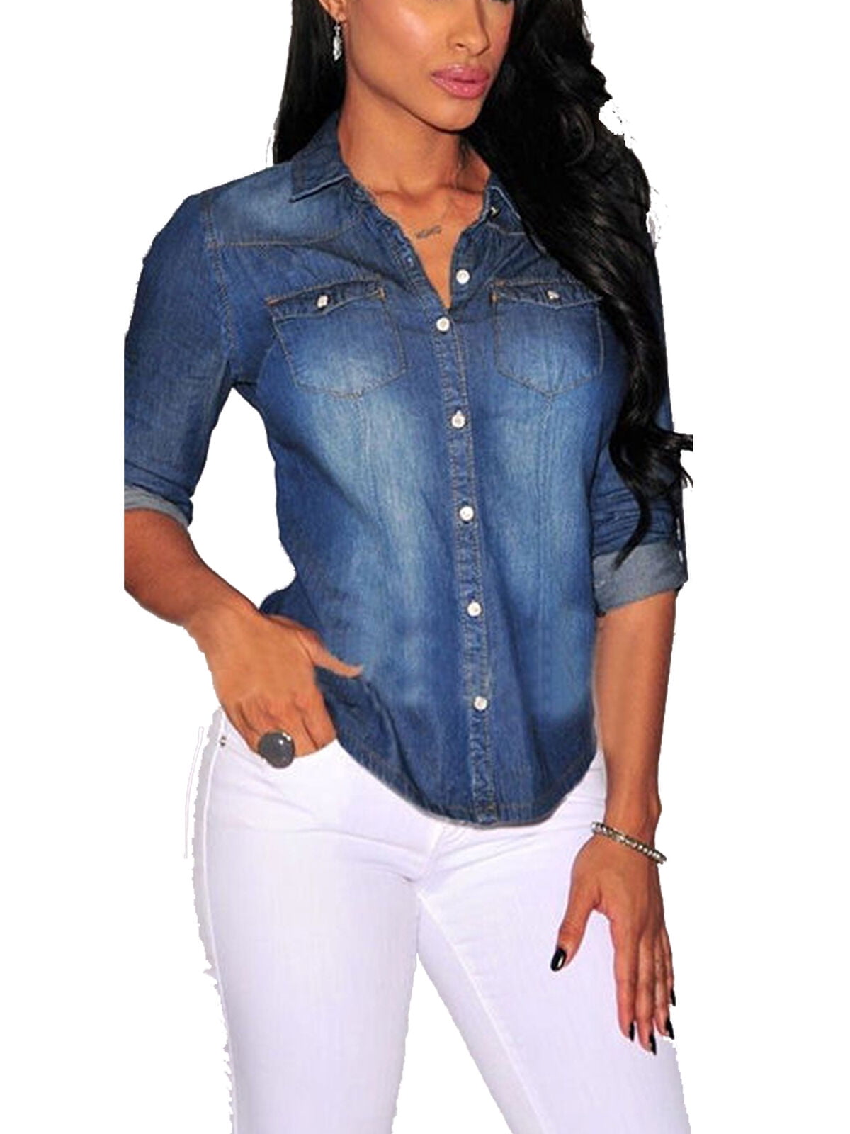 Fall Casual Shirt Tops Blouse Jacket 
