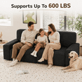 thumbnail image 4 of AAQZ 87" Comfy Sofa for Living Room, 3 Seater Chenille Fabric Couch for Small Space, Dark Gray, 4 of 11
