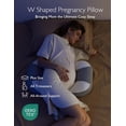 thumbnail image 6 of Plus W Shaped Pregnancy Pillow for Sleeping, Adjustable Maternity Pillow for Side Sleepers, Portable Wedge Belly Support, Compact Design for Back Belly and HIPS, Grey and White, 6 of 8