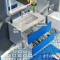 thumbnail image 4 of Eviva Vienna 36 in. Blue and White Wall Mount Bathroom Vanity with White Integrated Acrylic Sink, 4 of 7