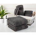 thumbnail image 3 of Gray Bath Towels for Bathroom, 4 Pack Bath Towel Set, Oeko-Tex Terry Cotton Bathroom Towels, Soft and Absorbent Bathroom Towels Set, Bath Towel for Pool, Spa, Hotel Towels, 30 in x 54 in, 3 of 5