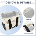 thumbnail image 4 of WOBOGO Honeycomb with Bees Pattern Tote Shopping Bag Reusable Heavy Duty Durable Foldable Washable 15.4×12.8×9.8in, 4 of 8