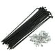 thumbnail image 1 of Unique Bargains 40 radios 14G J Bend de 138 mm x 2 mm con cabecillas para bicicleta de acero negro, 1 of 1