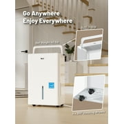 DuraComfort 50 Pints Dehumidifie for Basement with Pump, 4500 Sq.Ft Energy Star for Large Rooms, Powerful Humidity Control, Easy Drainage (MAX 115 Pint at 89.6℉, RH80%)