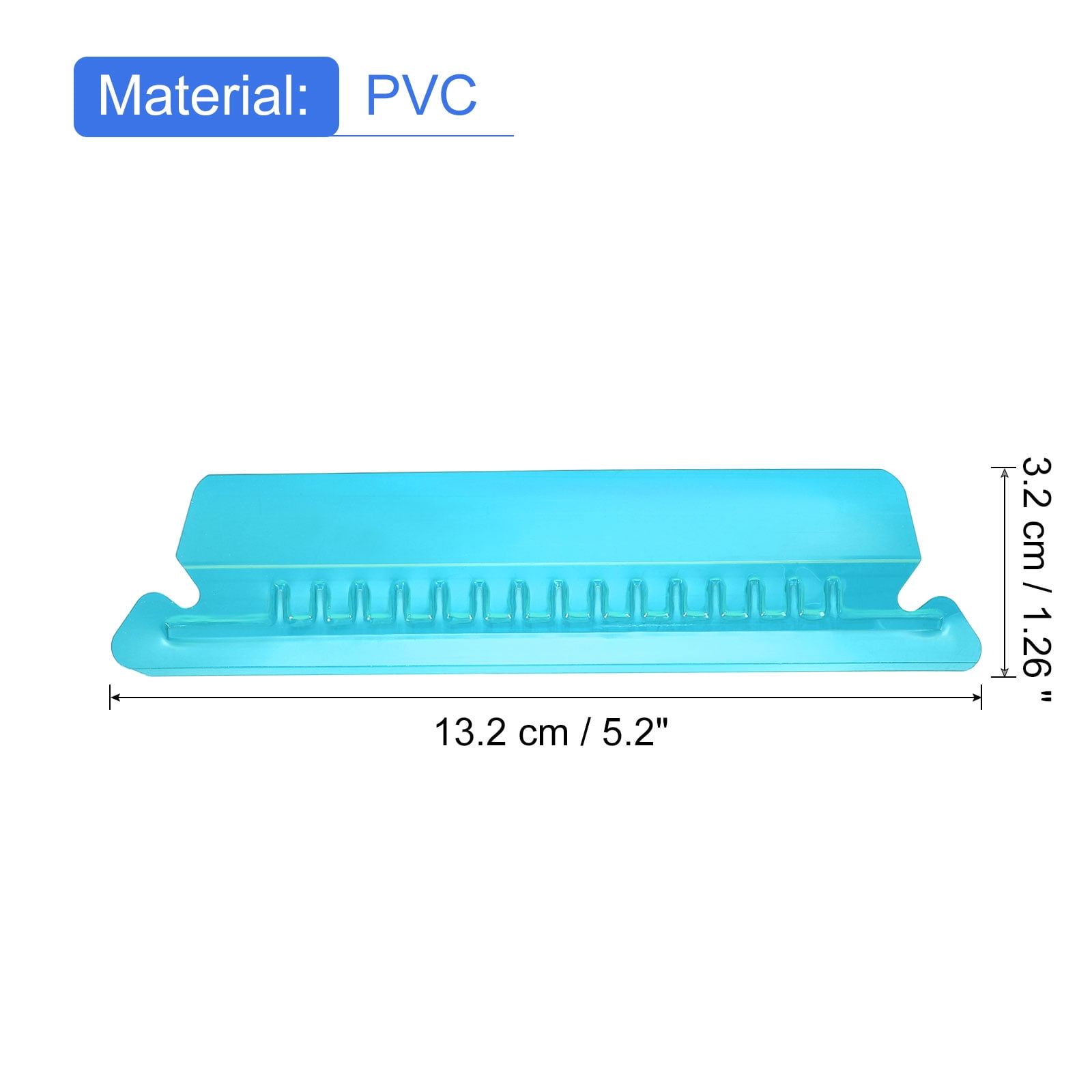 Uxcell Hanging File Folder Tabs, 4 Inch File Folder Tabs and Inserts Plastic Clear File Folder Labels Filing Tabs for Hanging File Folders, Blue, 100 Pcs
