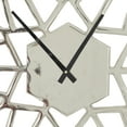 thumbnail image 5 of DecMode 24" Silver Aluminum Geometric Wall Clock with Cut Out Design, 5 of 8