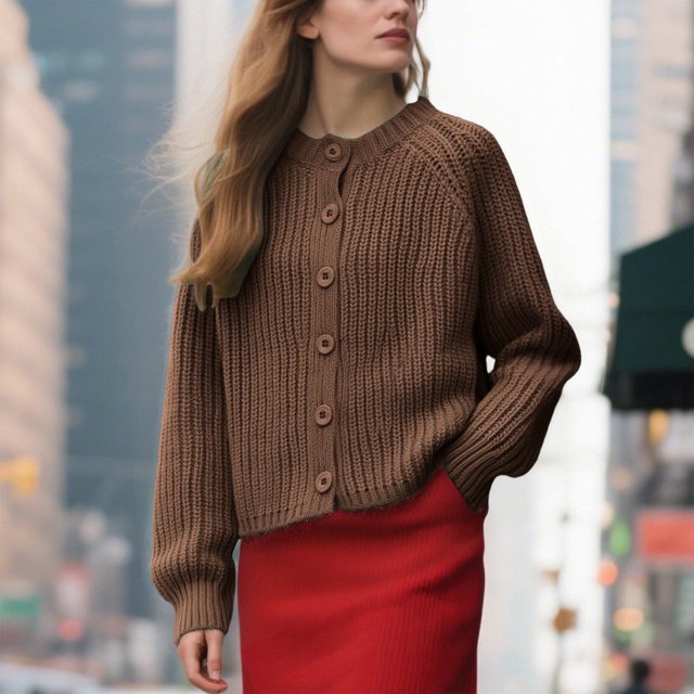 Cárdigan informal de color liso para mujer, suéter de punto de manga larga, chaqueta de poliéster para mujer