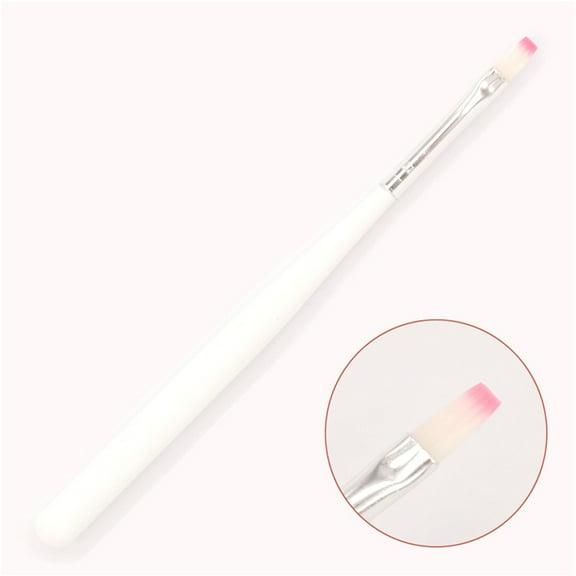 Raindrops 3Pcs Nail Brushes for Manicure Tool Thin Body Flat Brush Stainless Steel White 13.7x0.7x0.7in