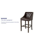 thumbnail image 4 of Flash Furniture Carmel Series Tufted Bar Stool Nailhead Trim, Brown LeatherSoft, 4 of 12