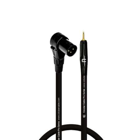 Coluber Cable Right Angle Male XLR - 3.5 TS Male 3-Pin Microphone Connector