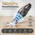 thumbnail image 3 of DAIVOS Cordless Handheld Vacuum, 18000Pa Portable Car Vacuums Cleaner with Rechargeable Battery, Strong Suction, with 2 Filters, 2 Power Modes, for Home, Office, Pet, 3 of 9