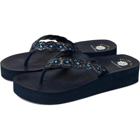 

Yellow Box Women s Shoes Barbara Embellished Flip Flop Wedge Sandals 55907