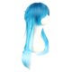 thumbnail image 1 of Peluca genérica para cosplay, larga, azul degradado, sintética, 60 cm, 1 of 3